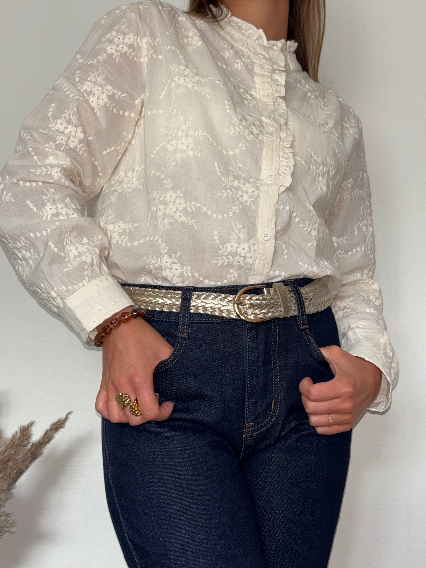 Chemisier avec broderie