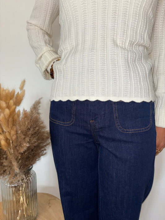 Pull douceur blanc